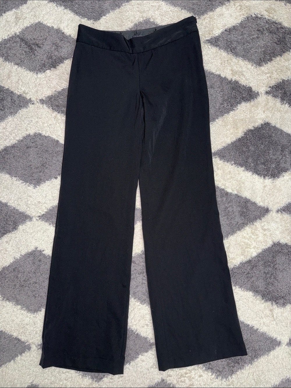 Banana Republic Martin Fit Black Fully Lined Wide-Leg Dress Pants size 6